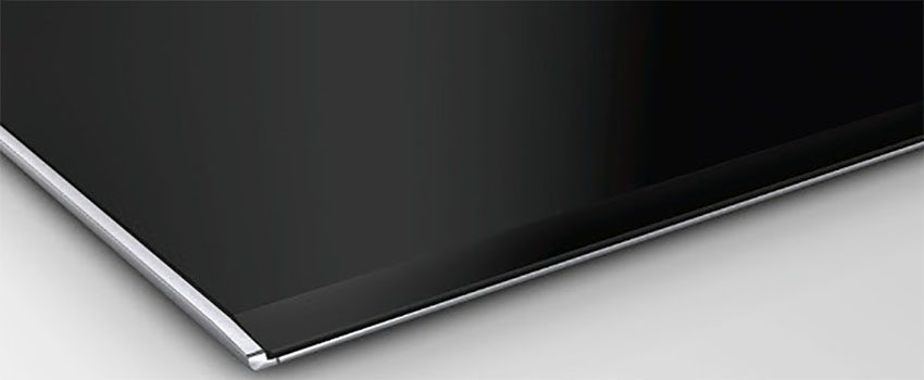 Mặt kính bo viền nhôm của Bếp điện từ âm Bosch PXY675DC1E