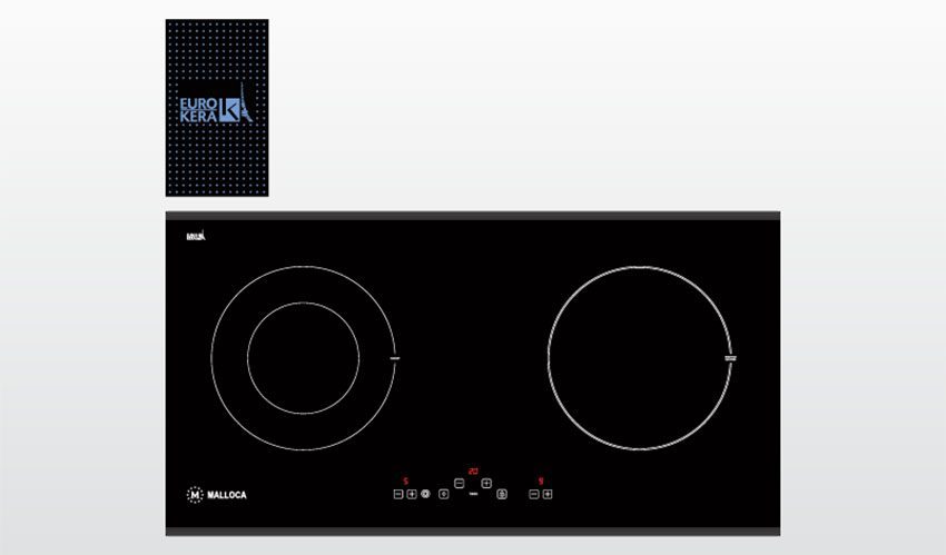 Bếp điện từ âm kính Malloca MH-02IR SB - Hàng chính hãng