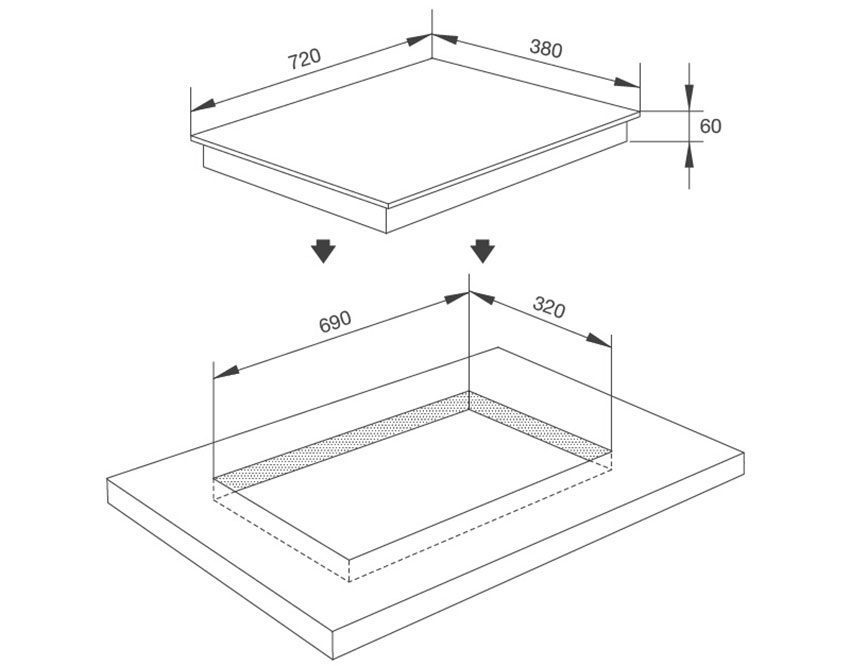 Bếp điện từ âm kính Malloca MH-02IR SB - Hàng chính hãng