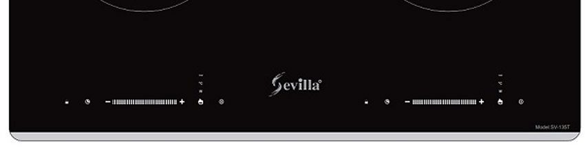 Bảng điều khiển của bếp điện từ âm kính Sevilla SV-135T