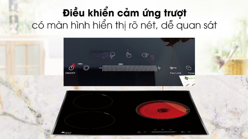Bếp điện từ 3 vùng nấu Arber AB-559 - Hàng chính hãng