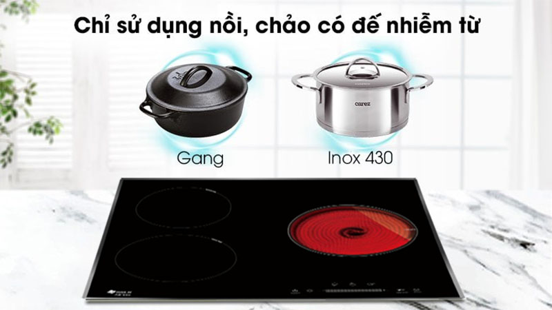 Bếp điện từ 3 vùng nấu Arber AB-559 - Hàng chính hãng