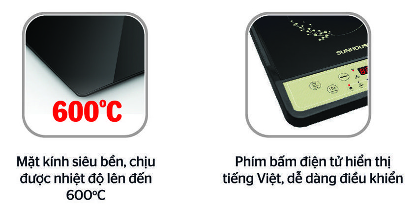 Bếp điện từ cơ Sunhouse SHD-6148 - Hàng chính hãng