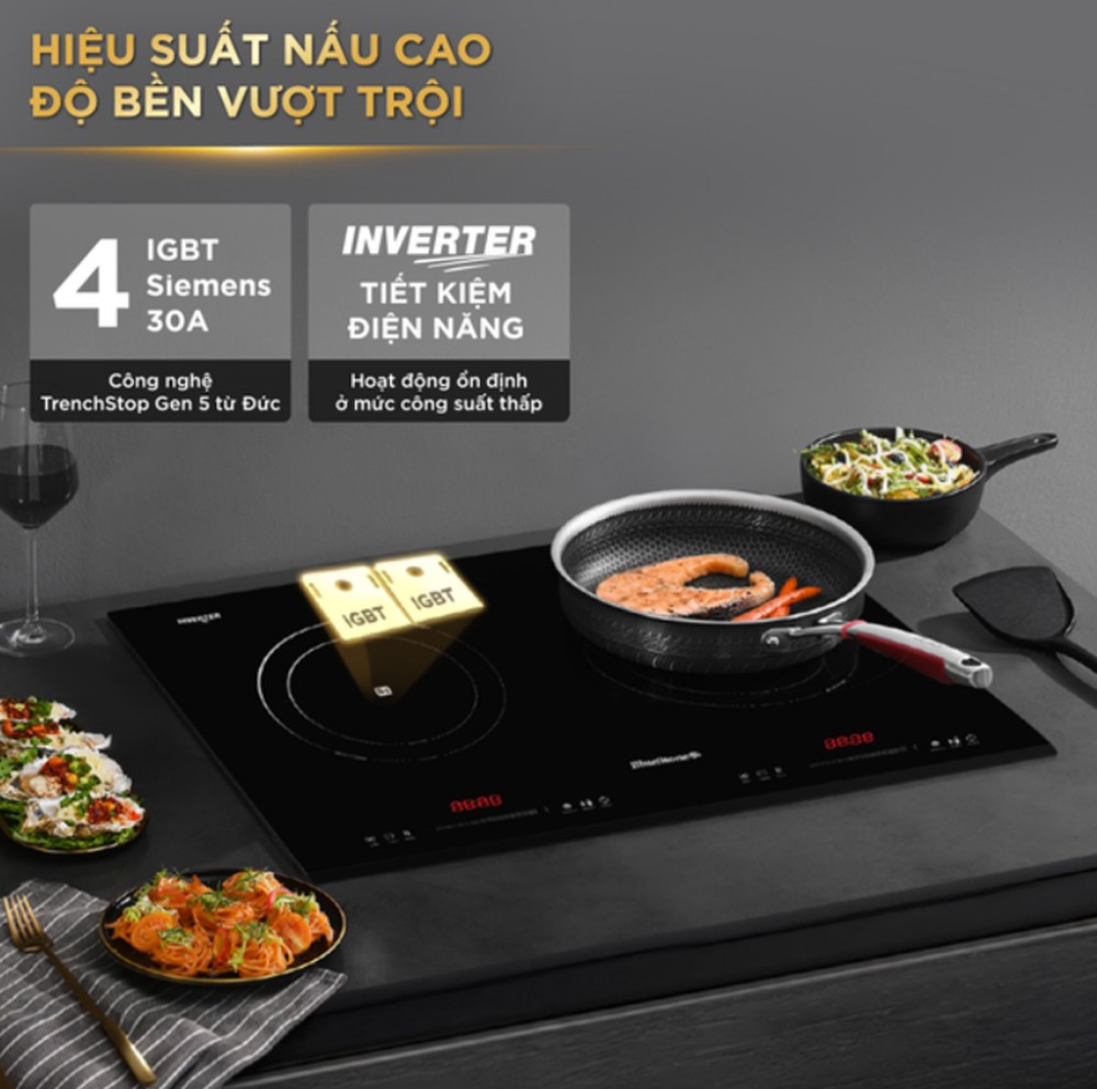 Bếp điện từ đôi BlueStone ICB-6825 - Hàng chính hãng