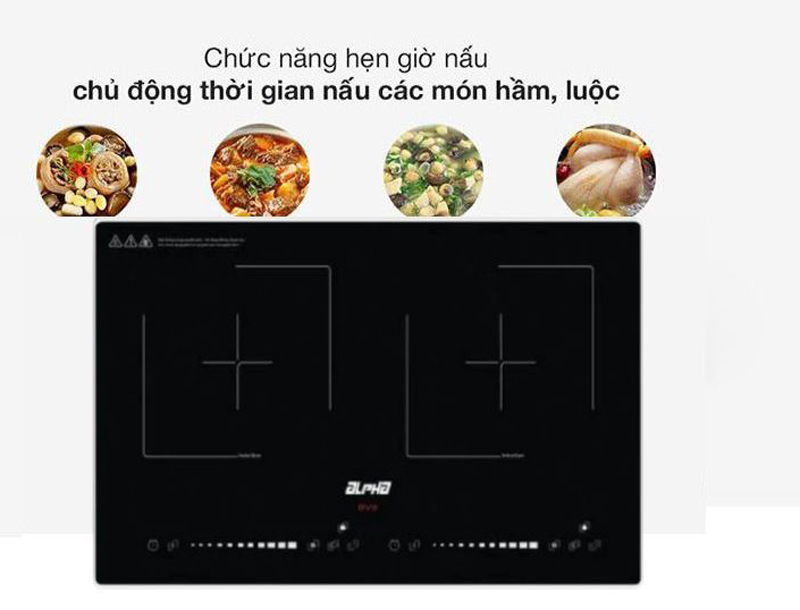 Bếp điện từ đôi Alpha BV6 - Hàng chính hãng