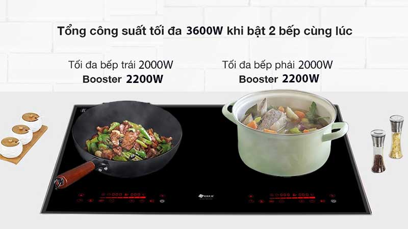 Công suất của Bếp điện từ đôi Arber AB-2020