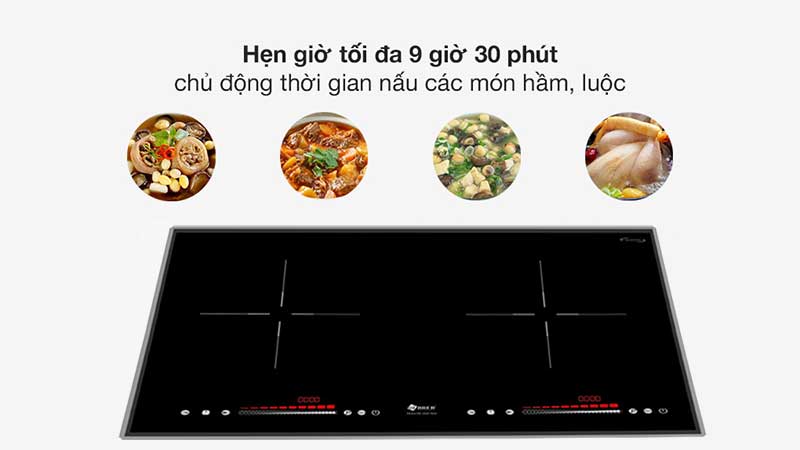 Chức năng hẹn giờ của Bếp điện từ đôi Arber AB-2020NEW