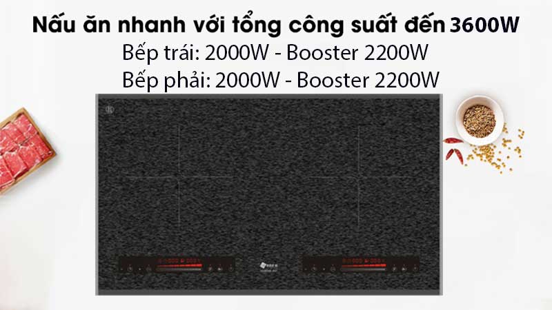 Công suất của Bếp điện từ đôi Arber AB-2021
