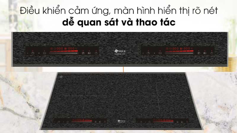 Bảng điều khiển của Bếp điện từ đôi Arber AB-2021