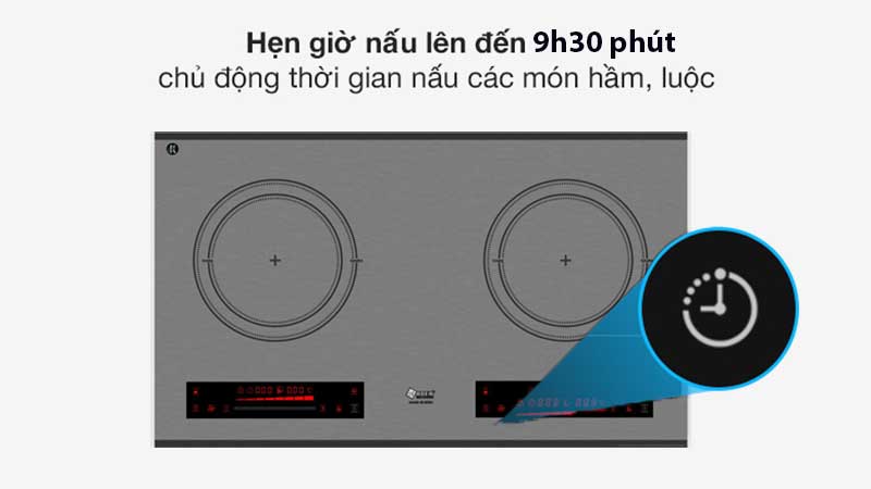 Chức năng hẹn giờ của Bếp điện từ đôi Arber AB-2021A