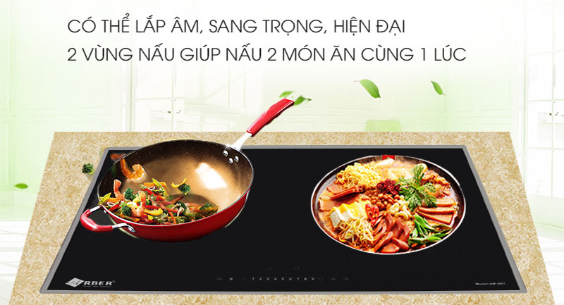 Bếp điện từ đôi Arber AB-667 - Hàng chính hãng