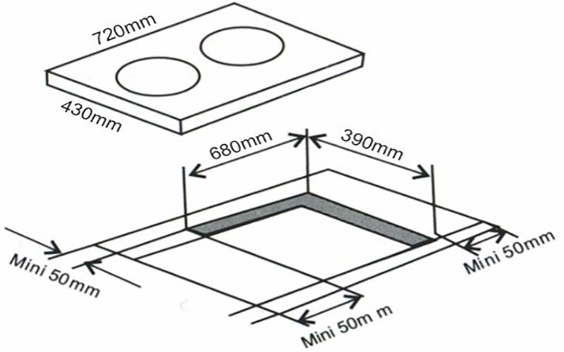 Bếp điện từ đôi Arber AB999AEG - Hàng chính hãng