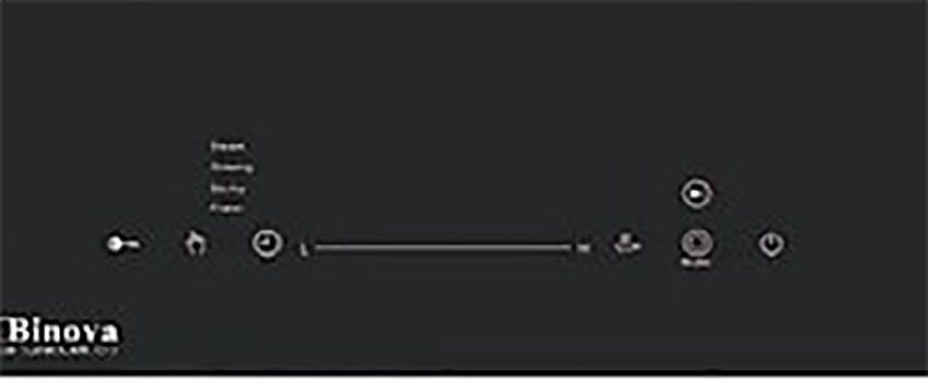 Bảng điều khiển của Bếp đôi điện từ Binova BI-555GM