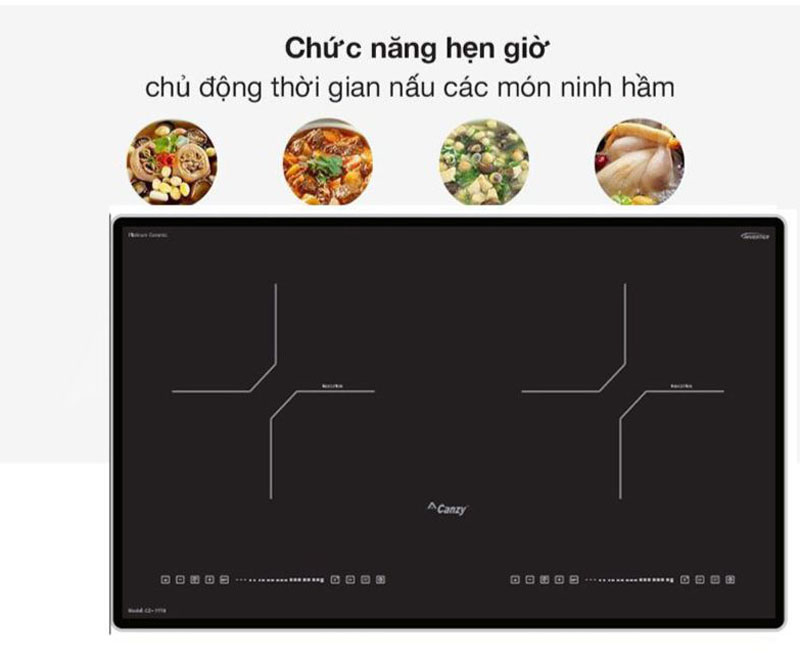 Bếp điện từ đôi Canzy CZ-77T8 - Hàng chính hãng