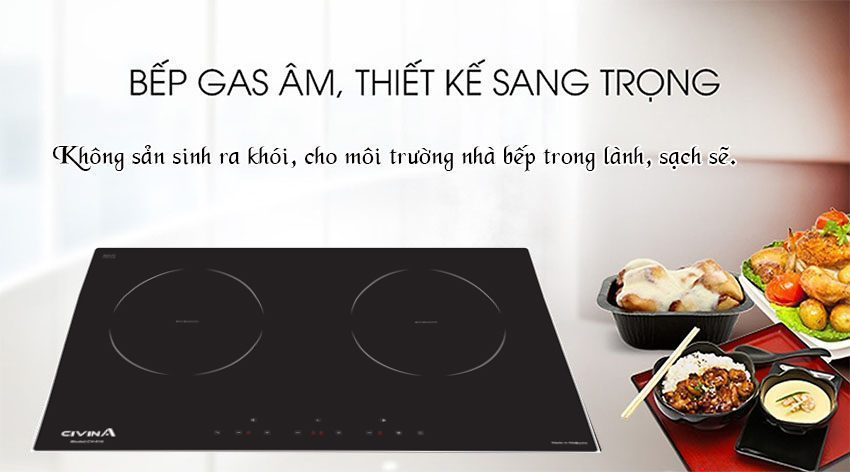 Bếp điện từ đôi Civin CV-616 - Hàng chính hãng