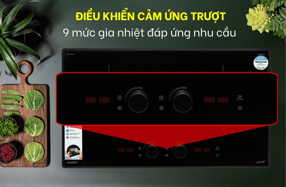 Bếp điện từ đôi Comfee CIH-52DHP - Hàng chính hãng