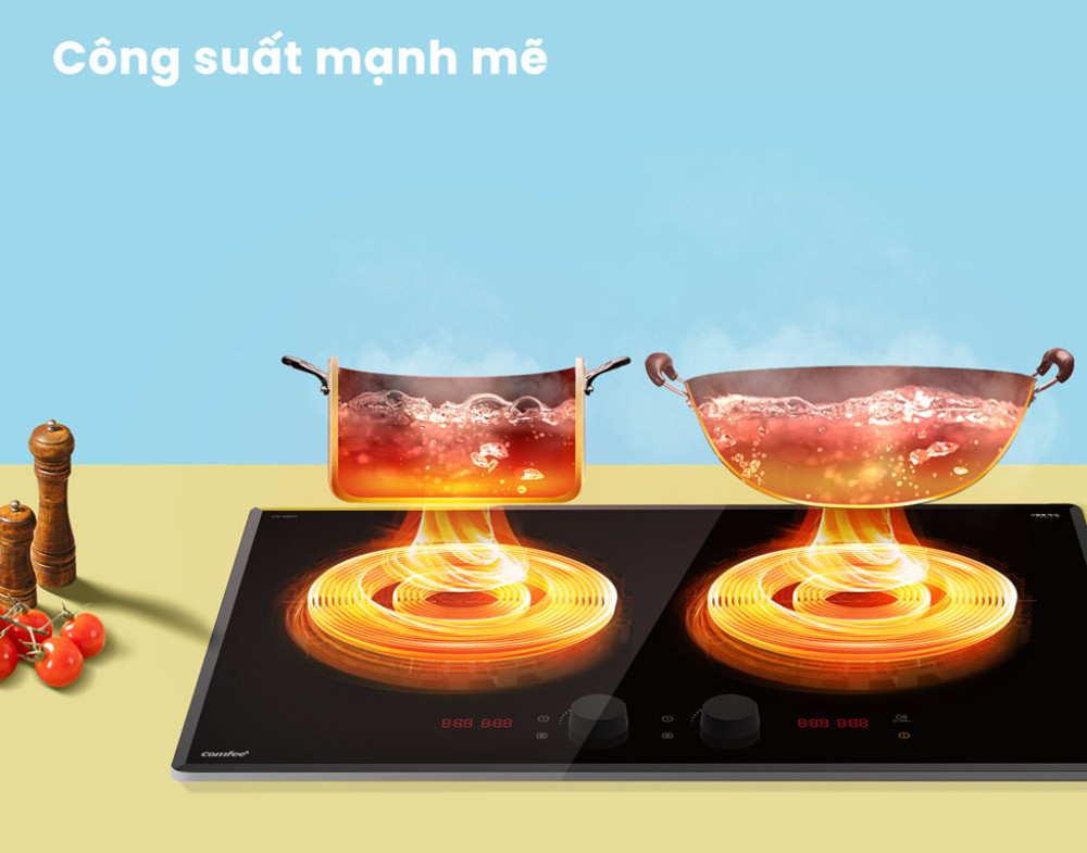 Bếp điện từ đôi Comfee CIH-52DIU - Hàng chính hãng