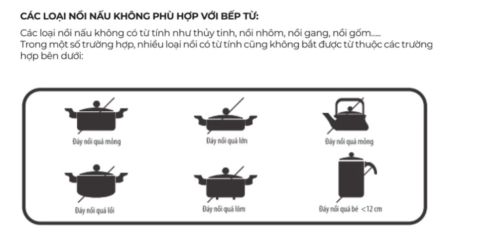 Lưu ý chọn lựa loại nồi phù hơp cho bếp từ