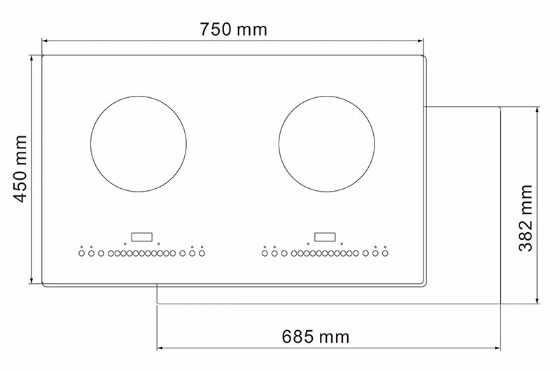 Bếp điện từ đôi Fandi FD-829MVI - Hàng chính hãng