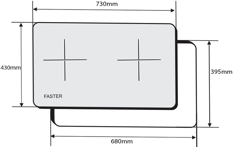 Bếp điện từ đôi Faster FS-722SI - Hàng chính hãng