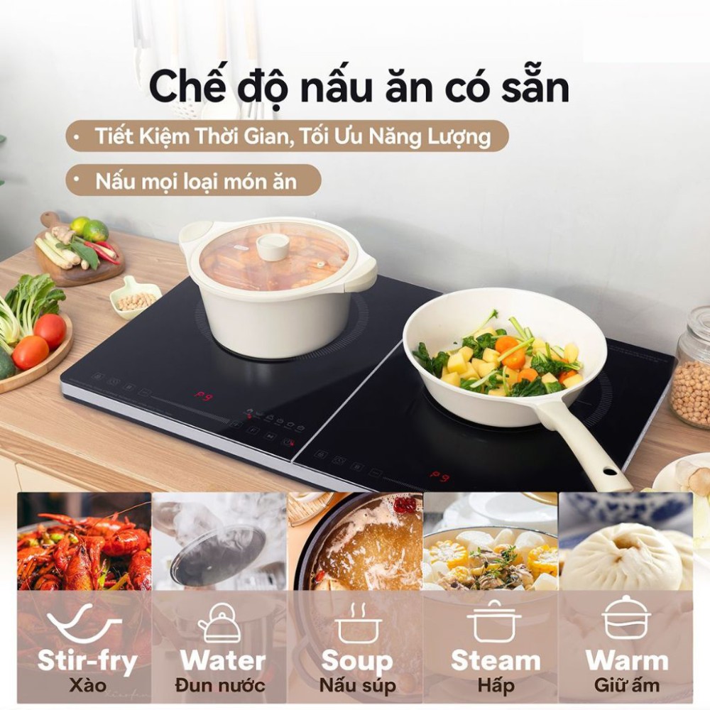 Bếp điện từ đôi Fujihome IC2123 - Hàng chính hãng