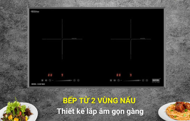 Bếp điện từ đôi Giovani G-367 MAS - Hàng chính hãng
