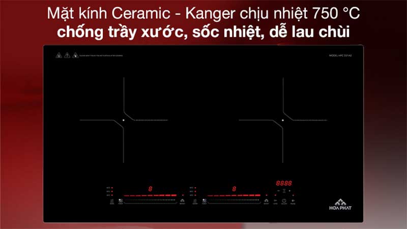 Bếp điện từ đôi Hòa Phát HPC-D21A2 - Hàng chính hãng