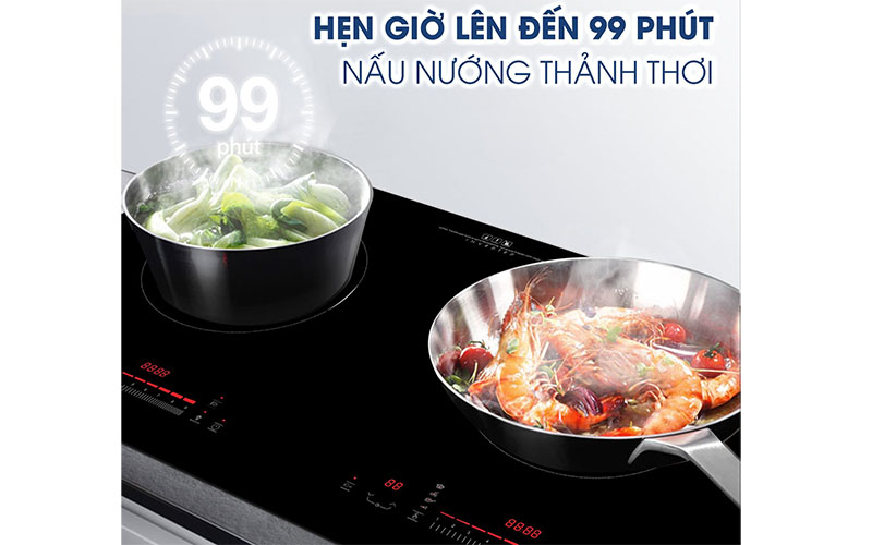Bếp đôi điện từ Inverter Kalite KDI72 - Hàng chính hãng