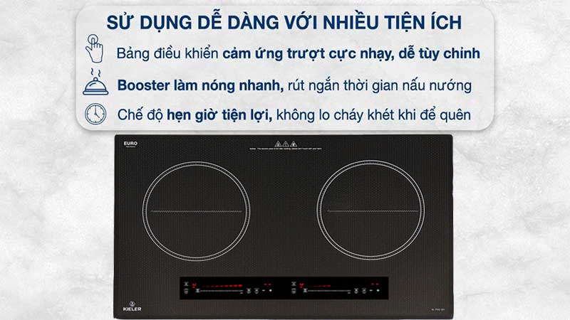 Bếp điện từ đôi Inverter Kieler KL-PRO301 - Hàng chính hãng