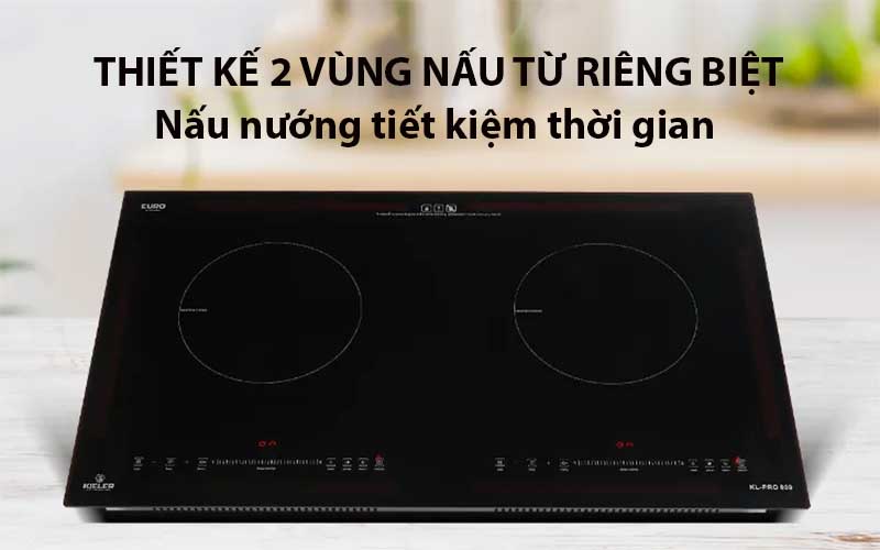 Thiết kế của Bếp điện từ đôi Inverter Kieler KL-PRO809