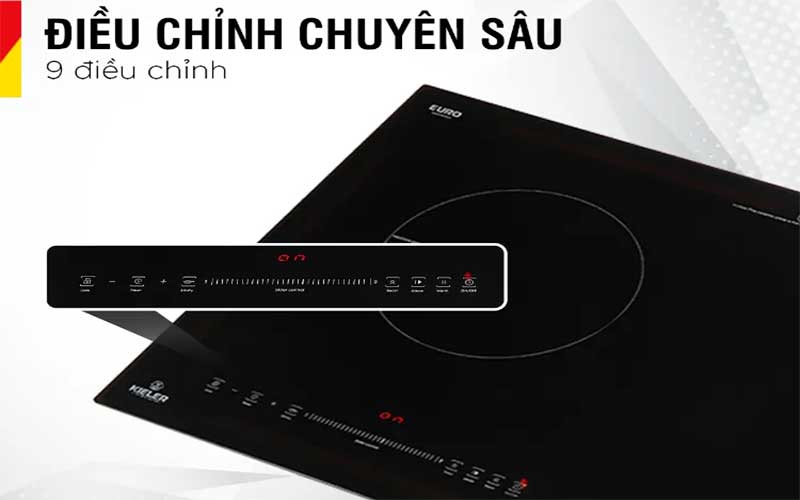 Bảng điều khiển của Bếp điện từ đôi Inverter Kieler KL-PRO809