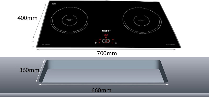 Bếp điện từ đôi Kaff KF-ROTE55 (Made in Germany) - Hàng chính hãng