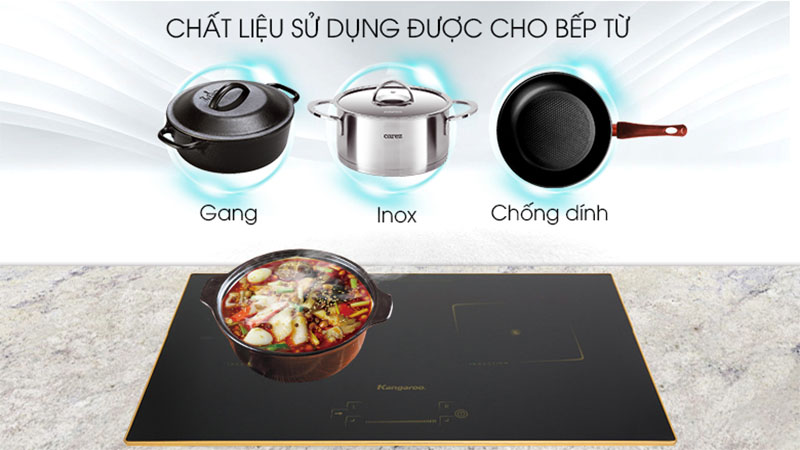 Bếp điện từ đôi Kangaroo KG438I - Hàng chính hãng