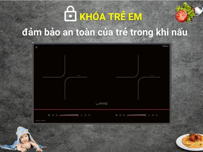 Bếp điện từ đôi Latino LT-GS 545I - Hàng chính hãng