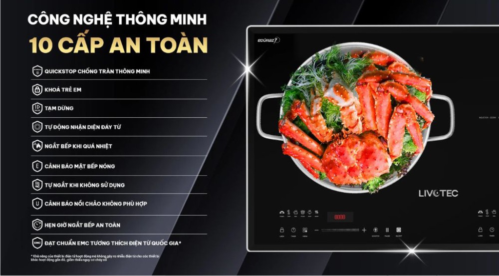 Có nhiều tính năng bảo vệ thông minh, an toàn tuyệt đối cho người tiêu dùng