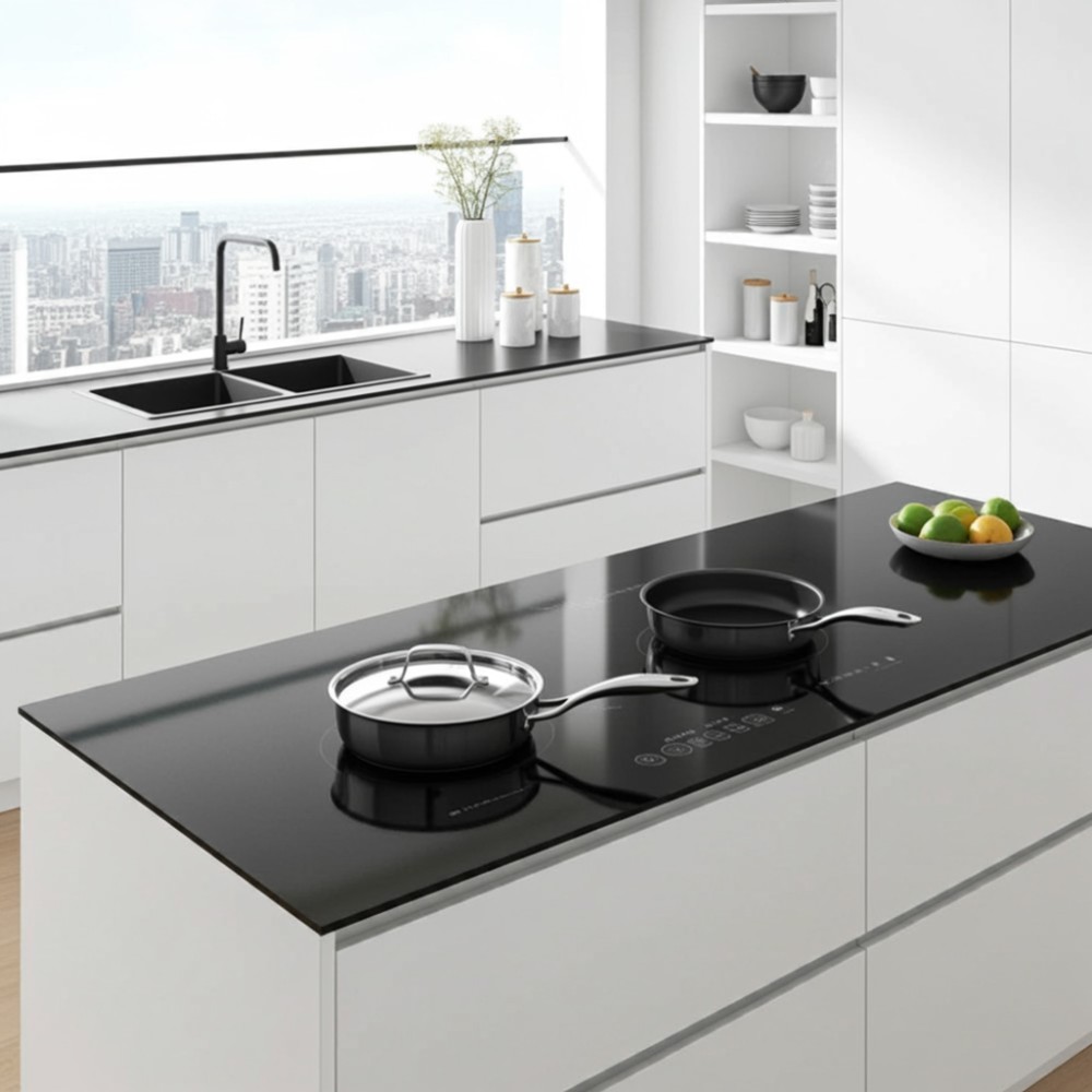 Hai vùng nấu độc lập, với công suất mạnh mẽ, nấu ăn nhanh chóng