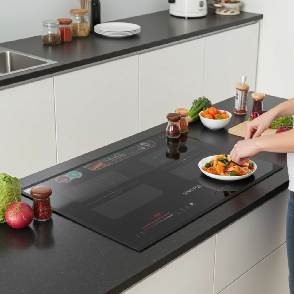 Bếp điện từ đôi lắp âm bàn bếp sang trọng