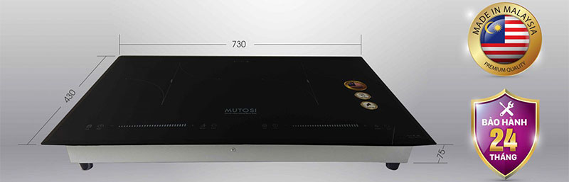 Bếp điện từ đôi Mutosi MI-92D - Hàng chính hãng
