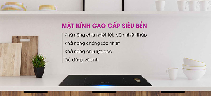 Bếp điện từ đôi Mutosi MI-92D - Hàng chính hãng