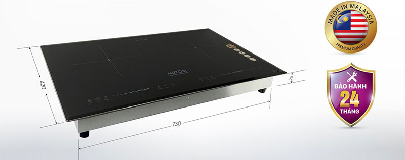 Bếp điện từ đôi Mutosi MI-95D - Hàng chính hãng