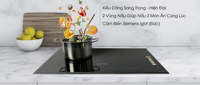 Bếp điện từ đôi Mutosi MI-95D - Hàng chính hãng