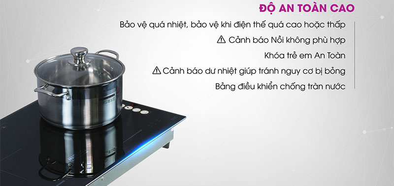 Bếp điện từ đôi Mutosi MI-95D - Hàng chính hãng