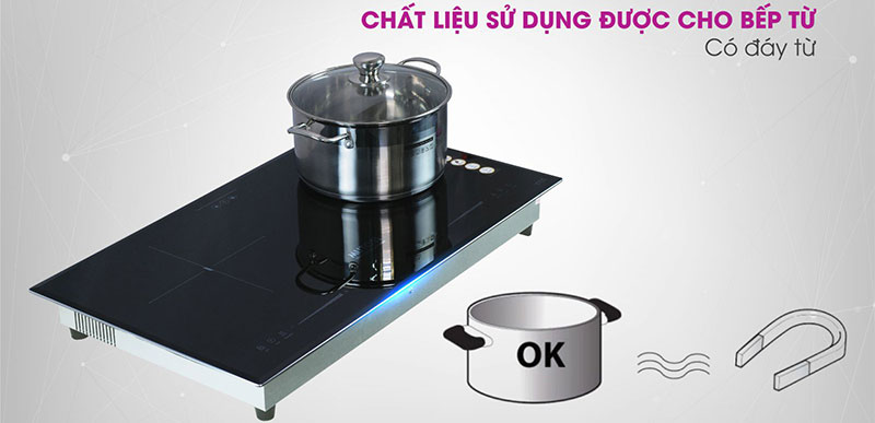 Bếp điện từ đôi Mutosi MI-95D - Hàng chính hãng
