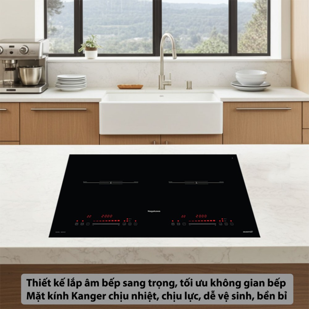 Bếp điện từ đôi Nagakawa NDI9191 - Hàng chính hãng