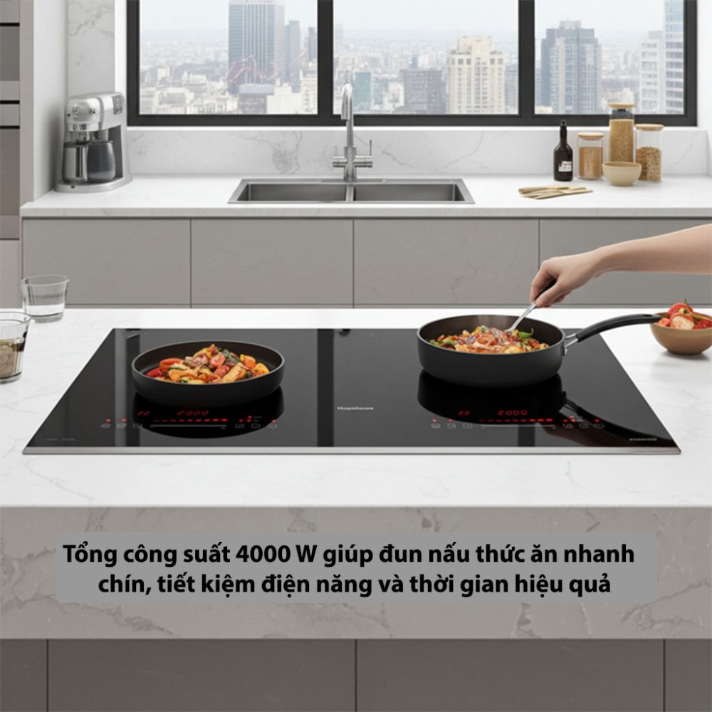 Bếp điện từ đôi Nagakawa NDI9191 - Hàng chính hãng
