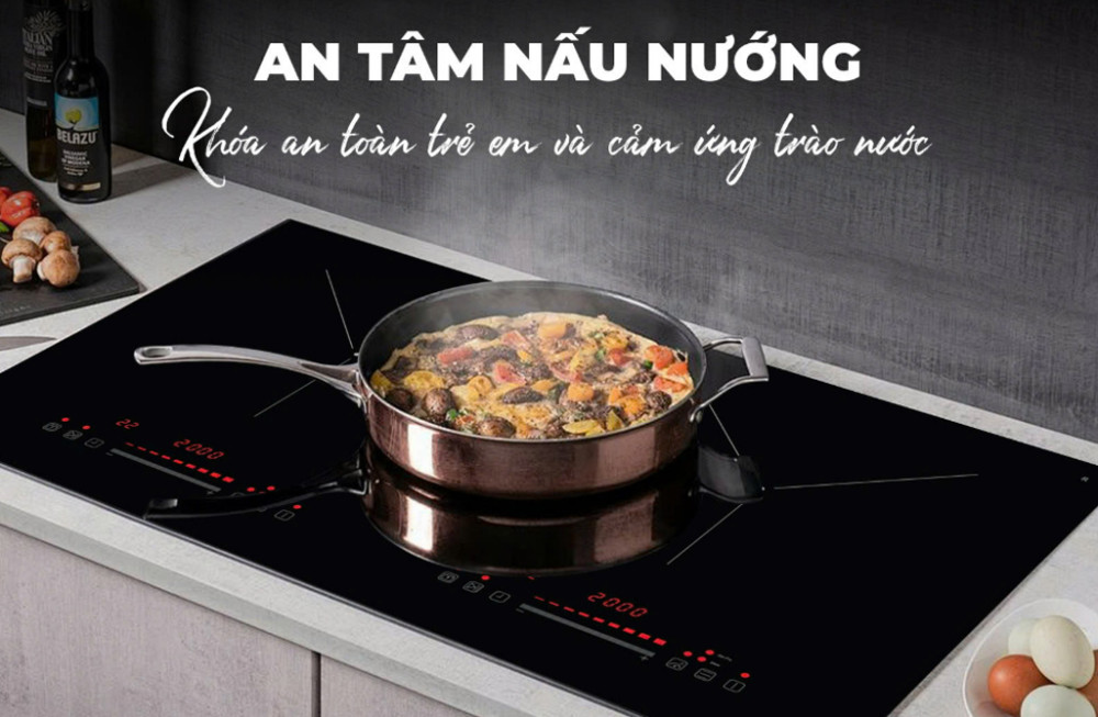 Bếp điện từ đôi Nagakawa NDI9192 - Hàng chính hãng