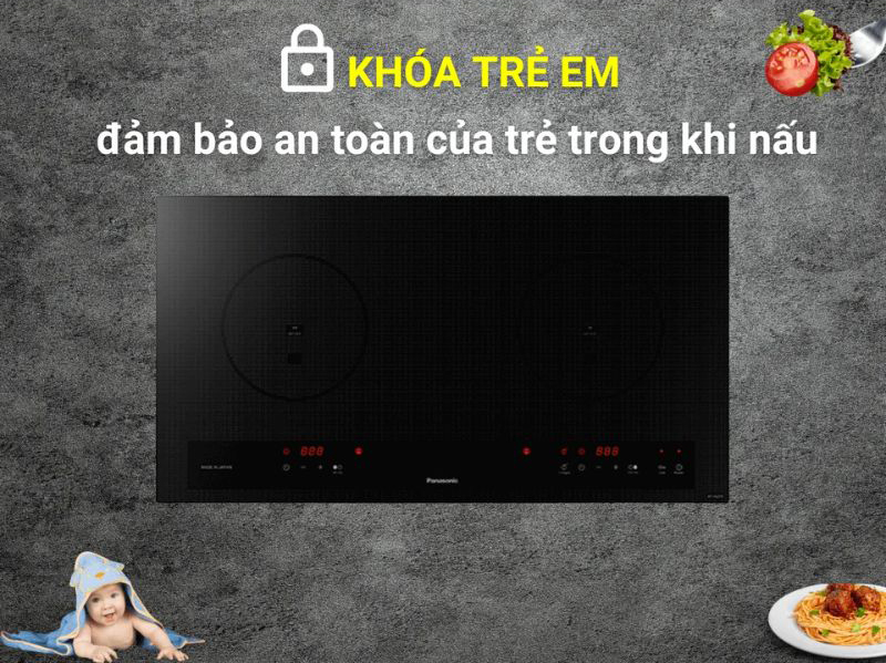 Bếp điện từ đôi Panasonic KY-A227EKRA - Hàng chính hãng