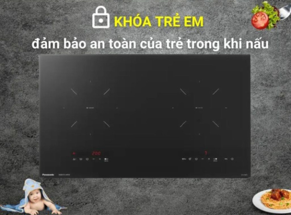Bếp điện từ đôi Panasonic KY-C1W70KRA - Hàng chính hãng