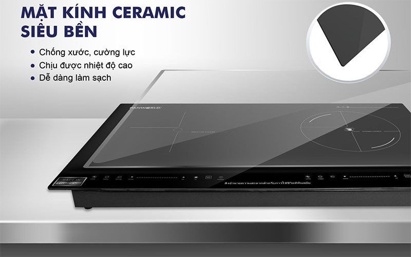 Mặt kính của Bếp điện từ đôi Panworld PW-1922