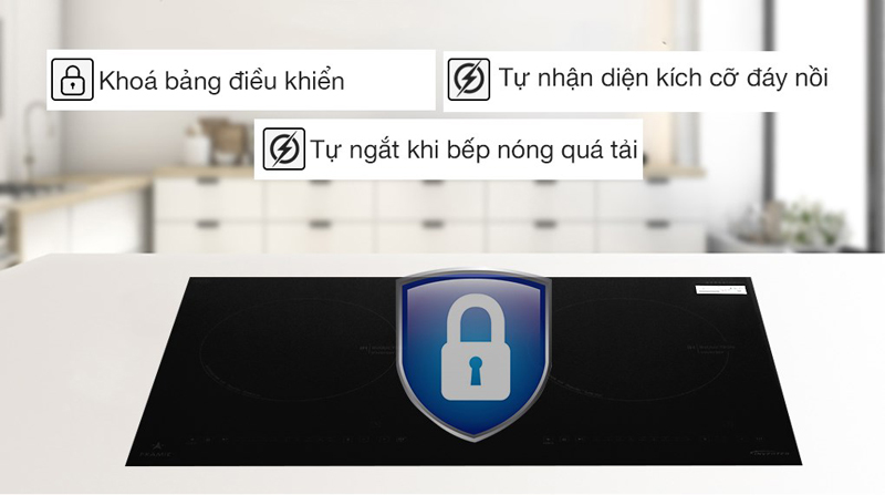 Các tính năng an toàn của bếp từ Premie PRMY-2205
